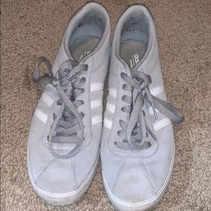Adidas Gray Lace Up Sneakers